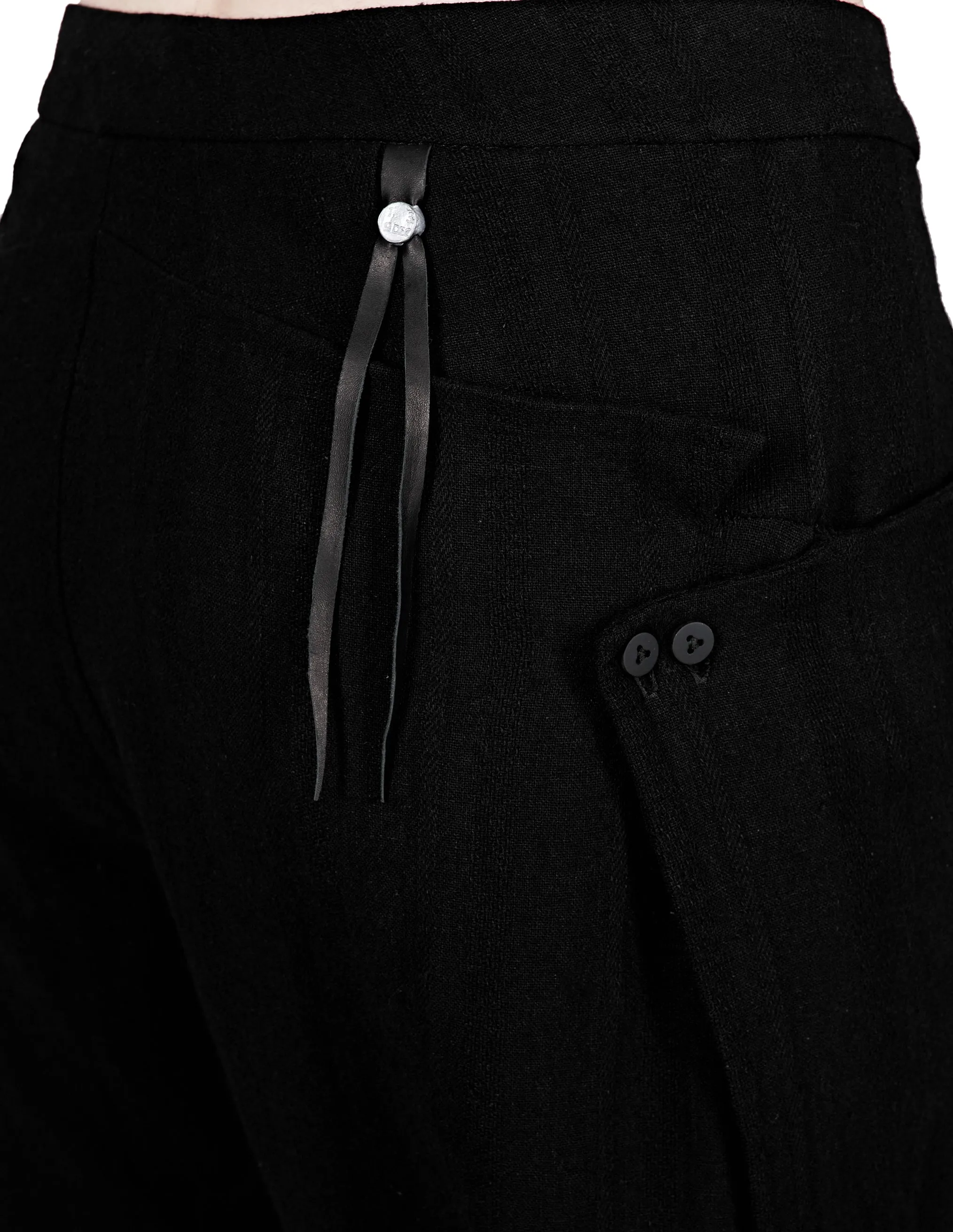 Buttoned Linen-Blend Pants