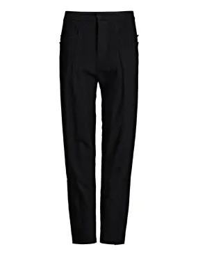 Buttoned Linen-Blend Pants