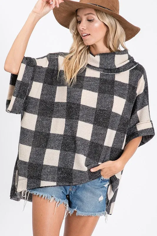 Check Poncho - T948