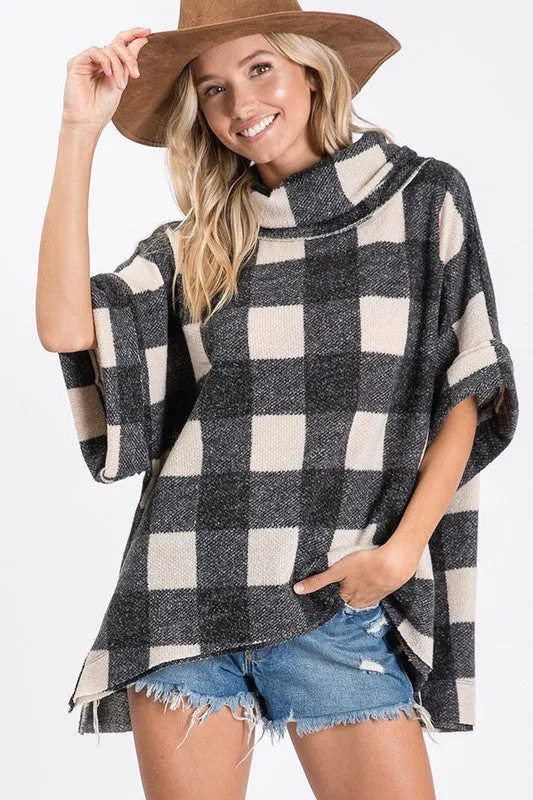 Check Poncho - T948