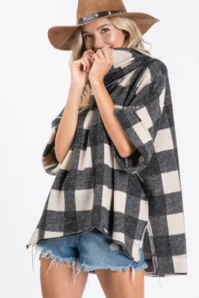 Check Poncho - T948
