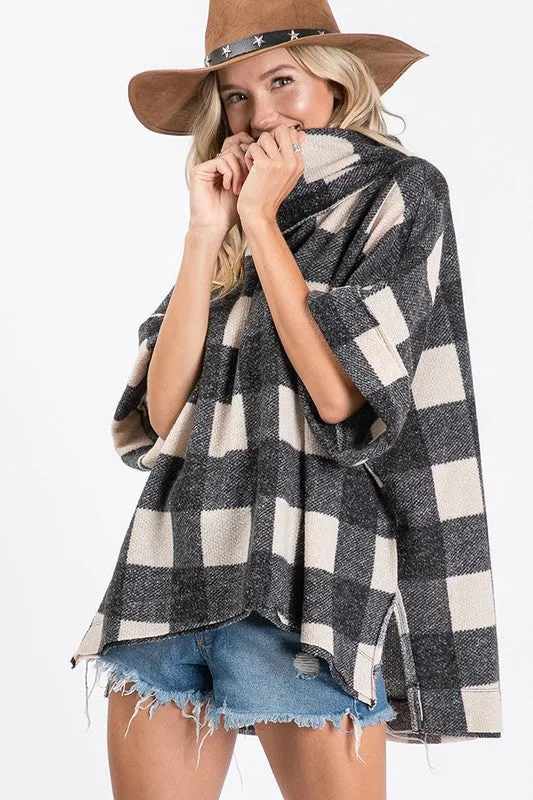 Check Poncho - T948