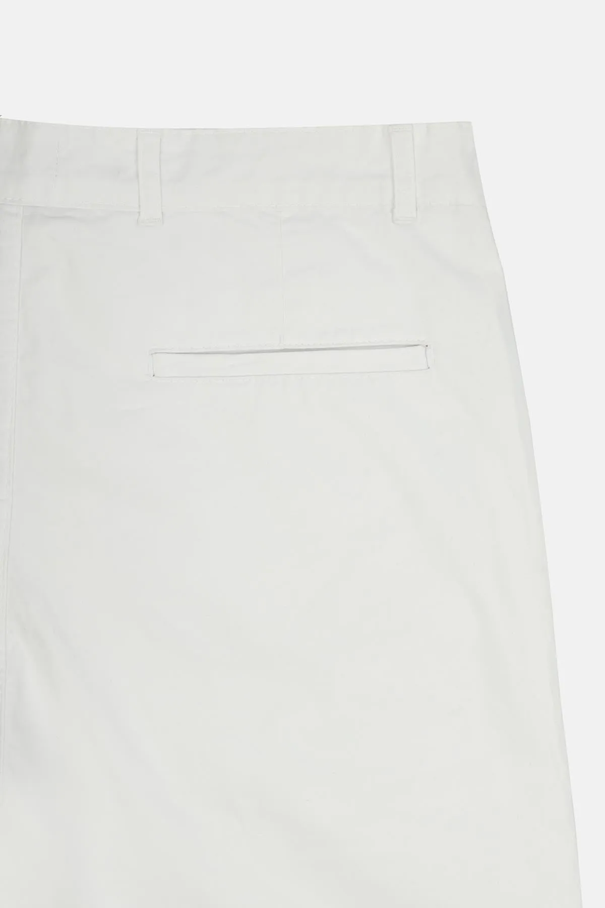 Chino Twill Cotton & Elastic White Gabardine Pant