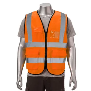 Class 2 3.8oz. Knitted Double Band Reflective Safety Vest With 4 Pockets