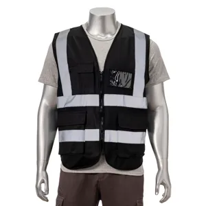 Class 2 3.8oz. Knitted Double Band Reflective Safety Vest With 4 Pockets