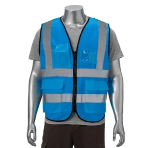 Class 2 3.8oz. Knitted Double Band Reflective Safety Vest With 4 Pockets