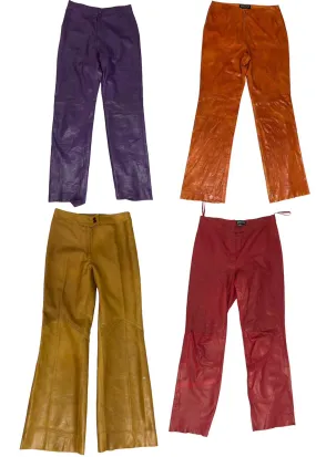 Colorful Classics: Vintage Leather Pants 🔥🌈 (S-28)