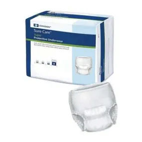 Covidien Kendall 1205 SureCare Super Protective Underwear - Medium 32 inch - 46 inch, Maximum Absorbency, 4 Green Strands Band Color, Case of 4 bags