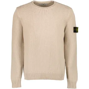 Crewneck Knitted Cotton Jumper