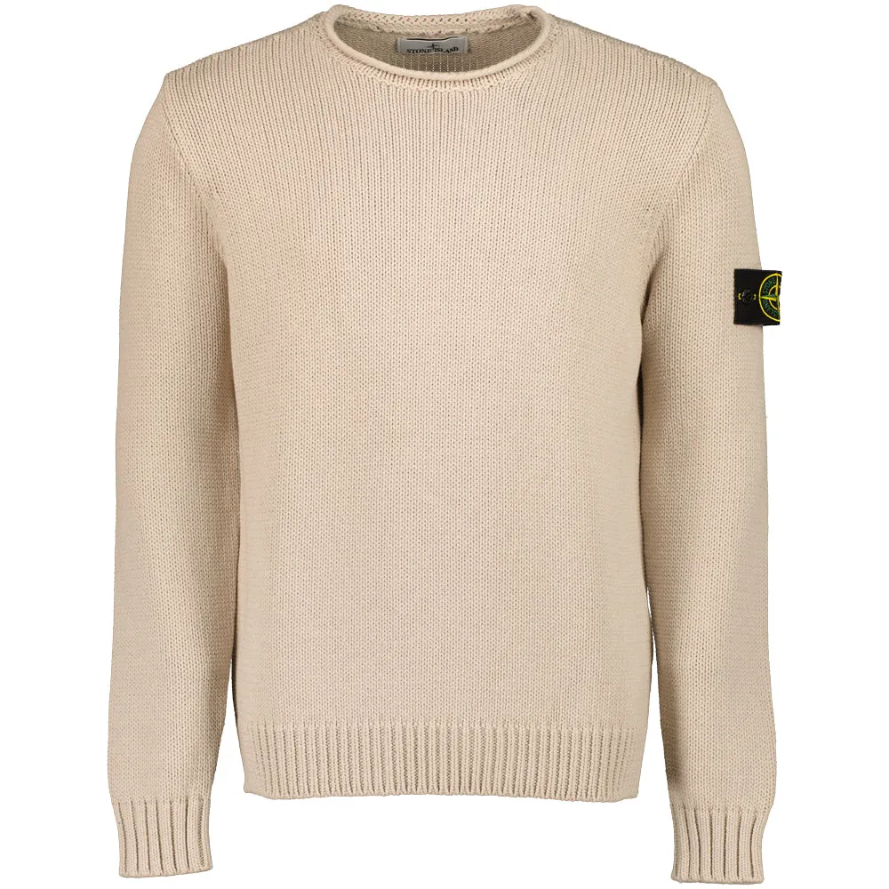 Crewneck Knitted Cotton Jumper