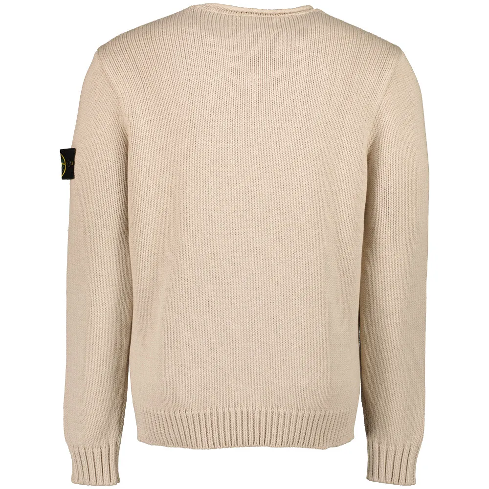 Crewneck Knitted Cotton Jumper