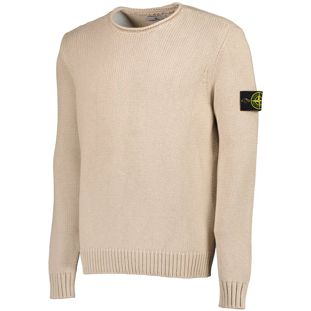 Crewneck Knitted Cotton Jumper