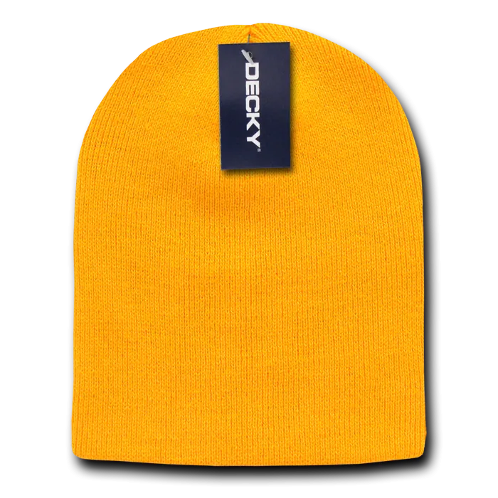 Decky KCS Short Beanie, Blank Knit Cap
