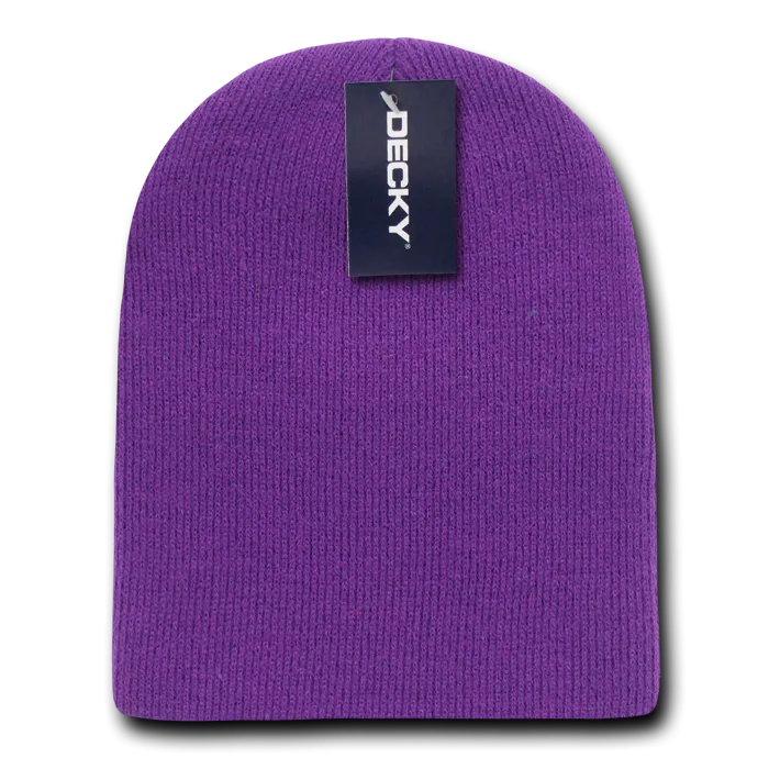 Decky KCS Short Beanie, Blank Knit Cap