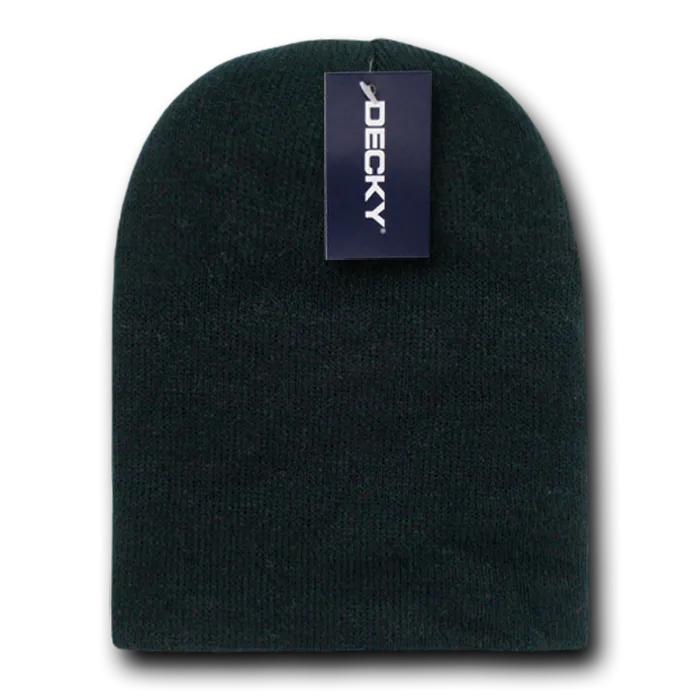 Decky KCS Short Beanie, Blank Knit Cap