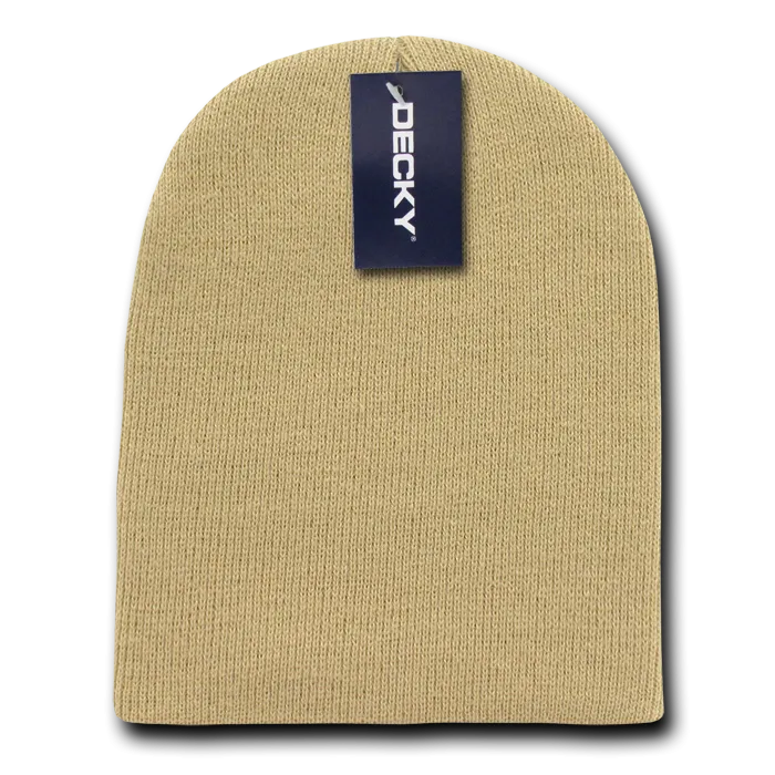 Decky KCS Short Beanie, Blank Knit Cap