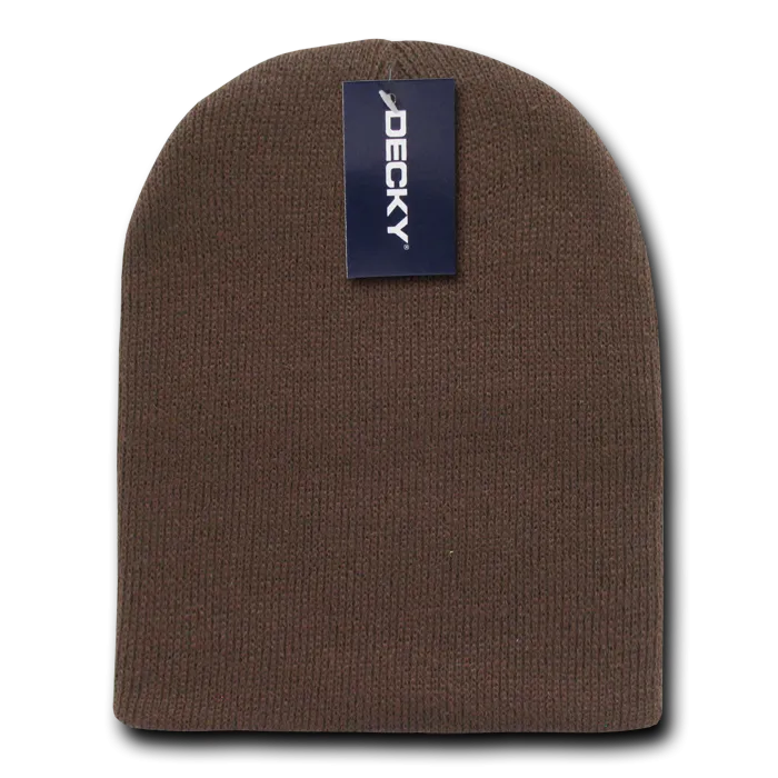 Decky KCS Short Beanie, Blank Knit Cap