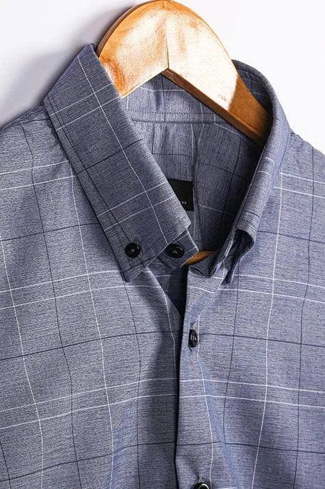 Denim Grey Windowpane Shirt