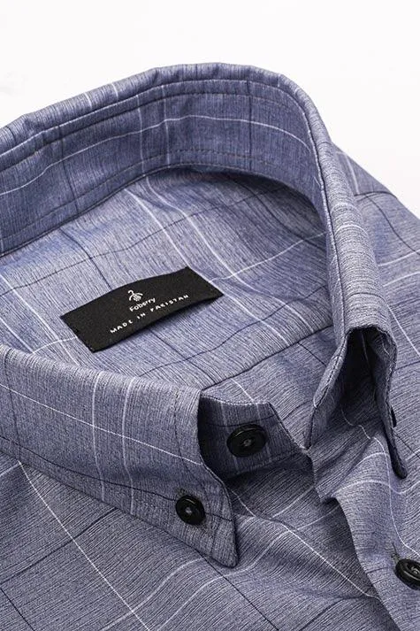 Denim Grey Windowpane Shirt