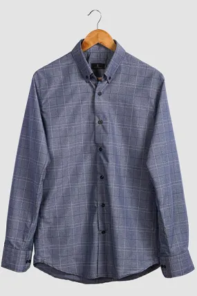Denim Grey Windowpane Shirt