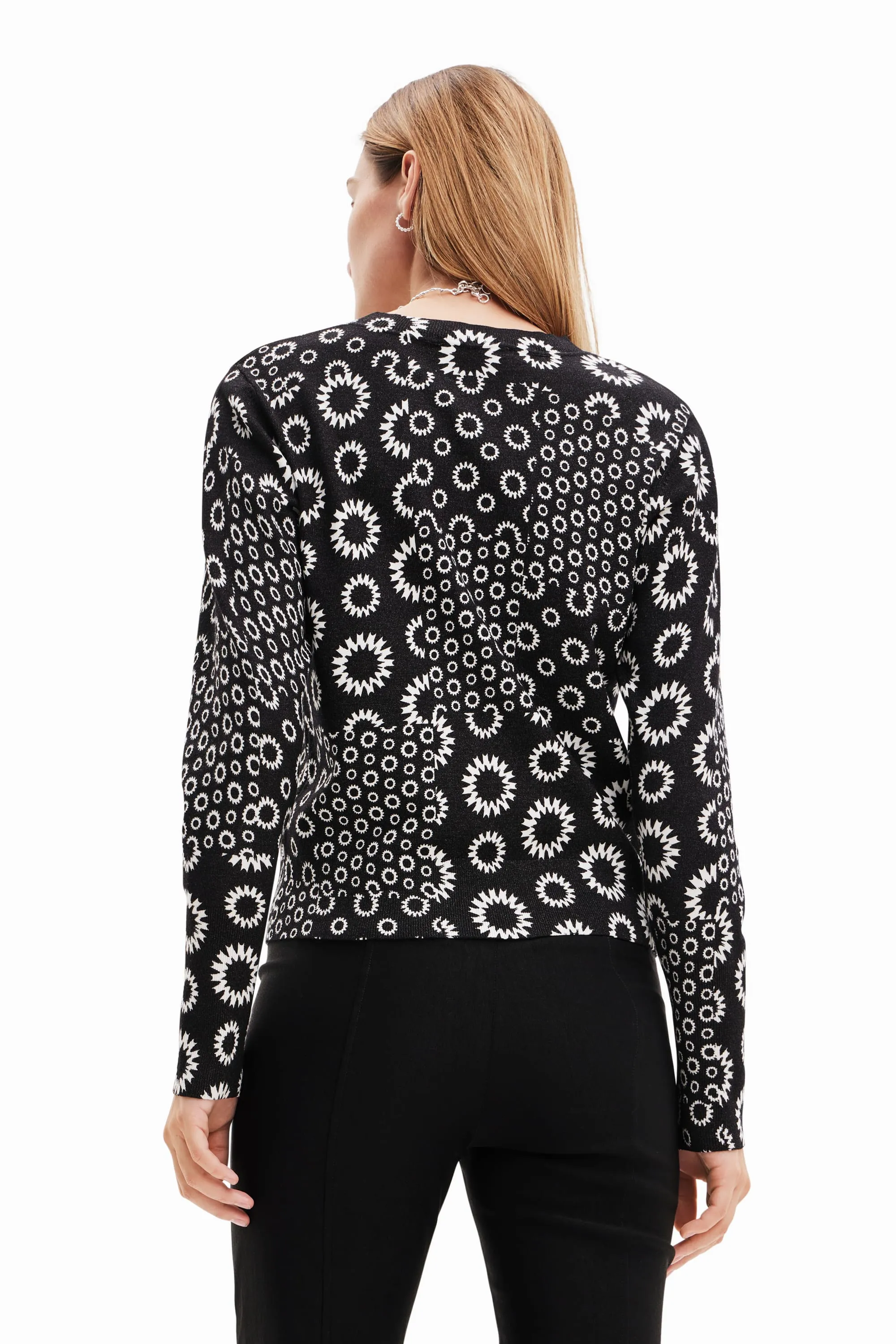 Desigual Luka Heritage Black 1960s Patchwork Jumper 23WWJF52