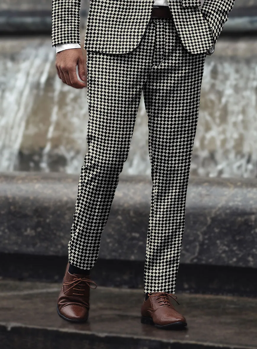 Diamond Noir Tweed Pants