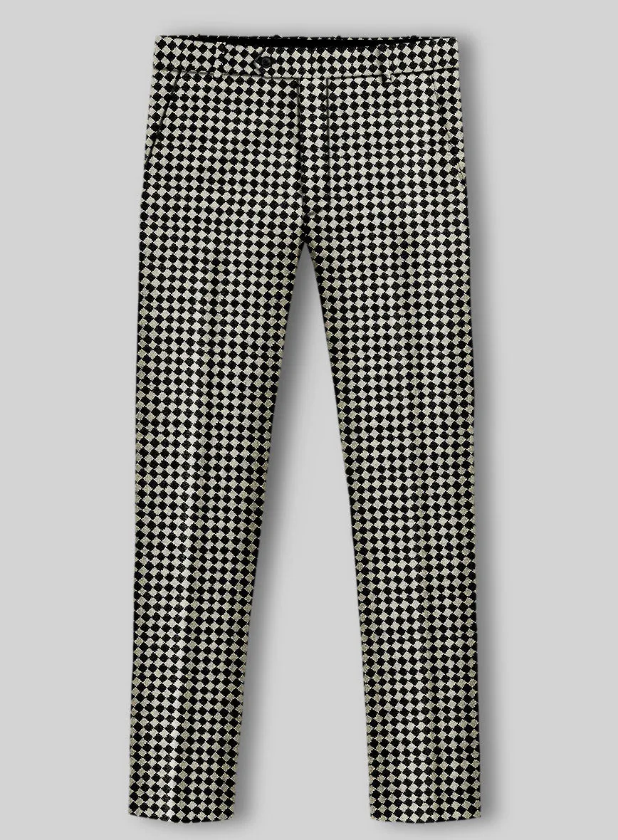 Diamond Noir Tweed Pants