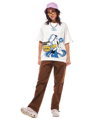 Disney Duck Cartoon Printed Premium Quality Womens Drop Shoulder Tee Legacy Boutiques Bangladesh