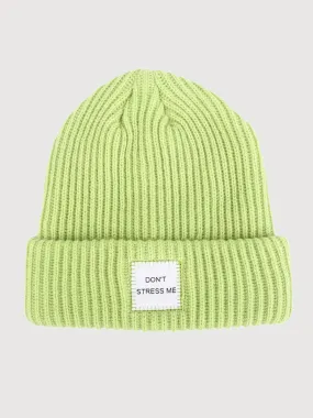 Dont Stress Me Green Beanie | Verb To Do