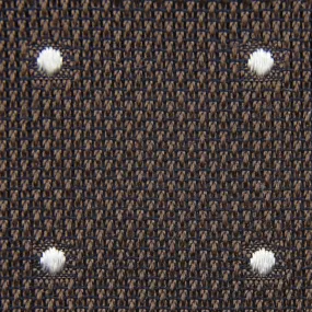 Dotted Grenadine / Garza Fina Bespoke Tie - Brown / White