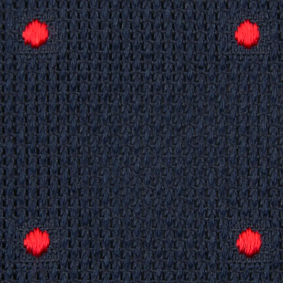 Dotted Grenadine / Garza Fina Bespoke Tie - Midnight / Cherry