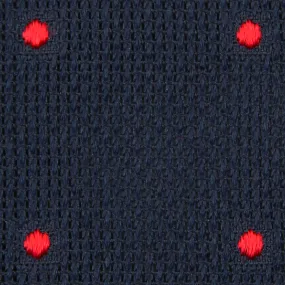 Dotted Grenadine / Garza Fina Bespoke Tie - Midnight / Cherry