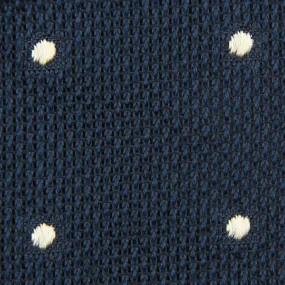 Dotted Grenadine / Garza Fina Bespoke Tie - Navy / White