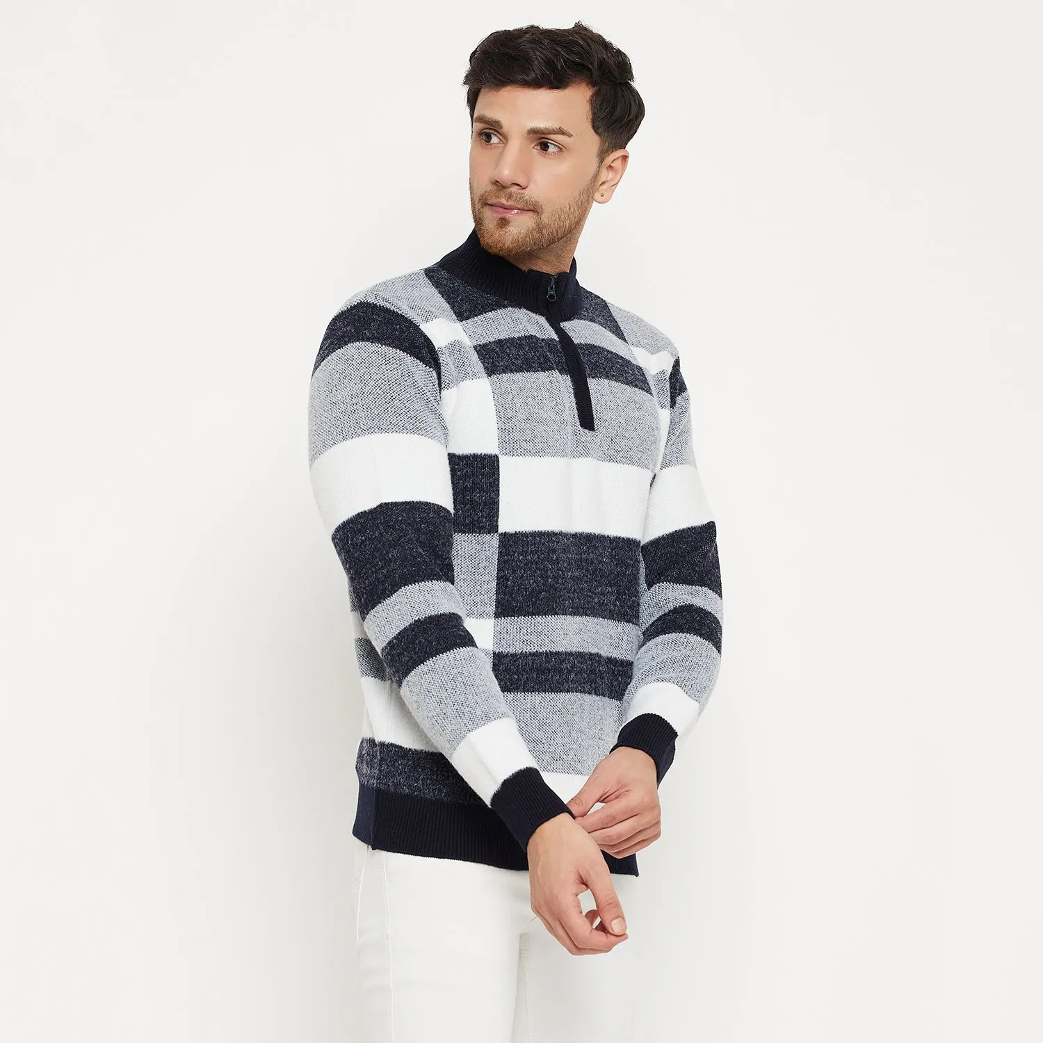 Duke Stardust Men Full Sleeve Half Zip Pullover (SDS2142)