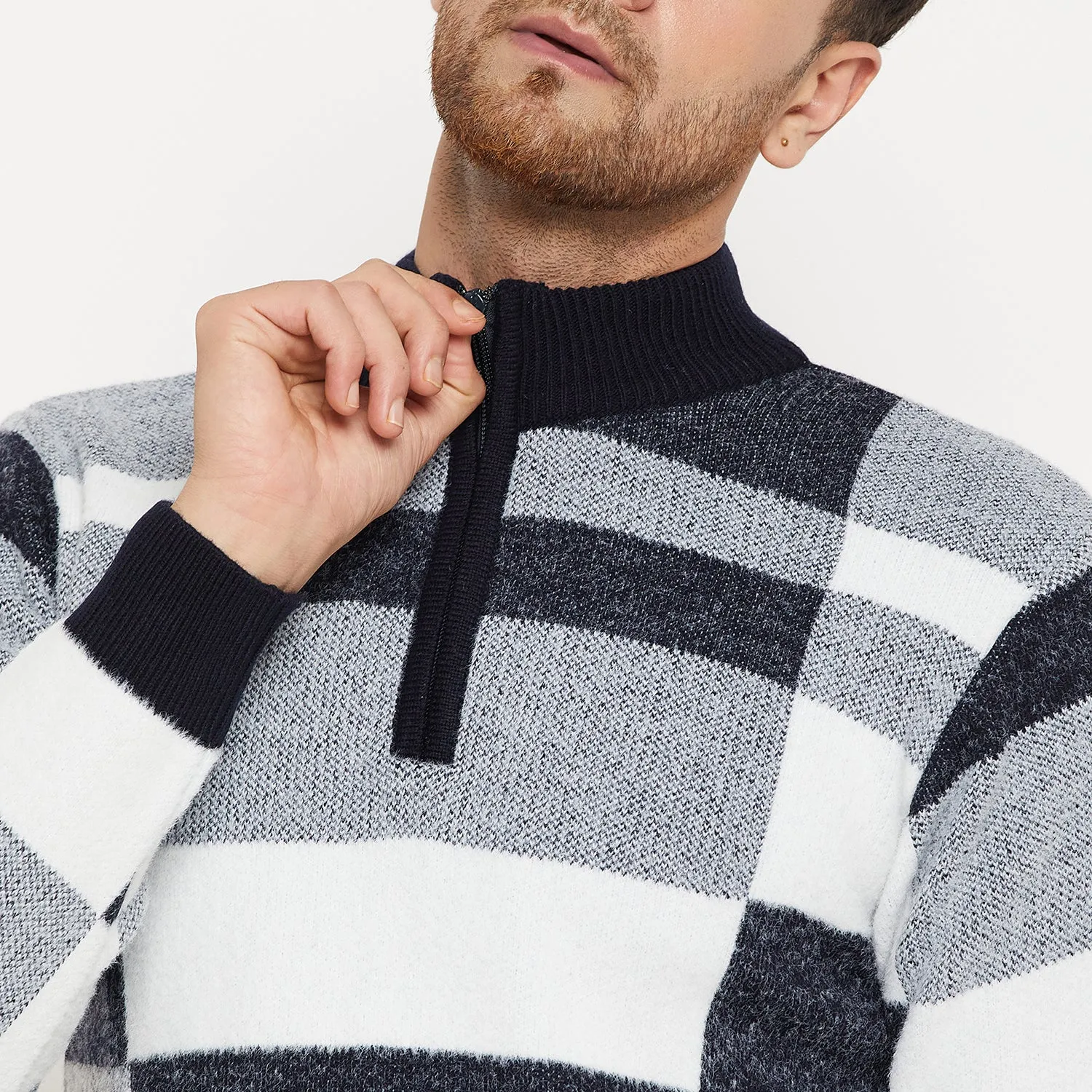 Duke Stardust Men Full Sleeve Half Zip Pullover (SDS2142)