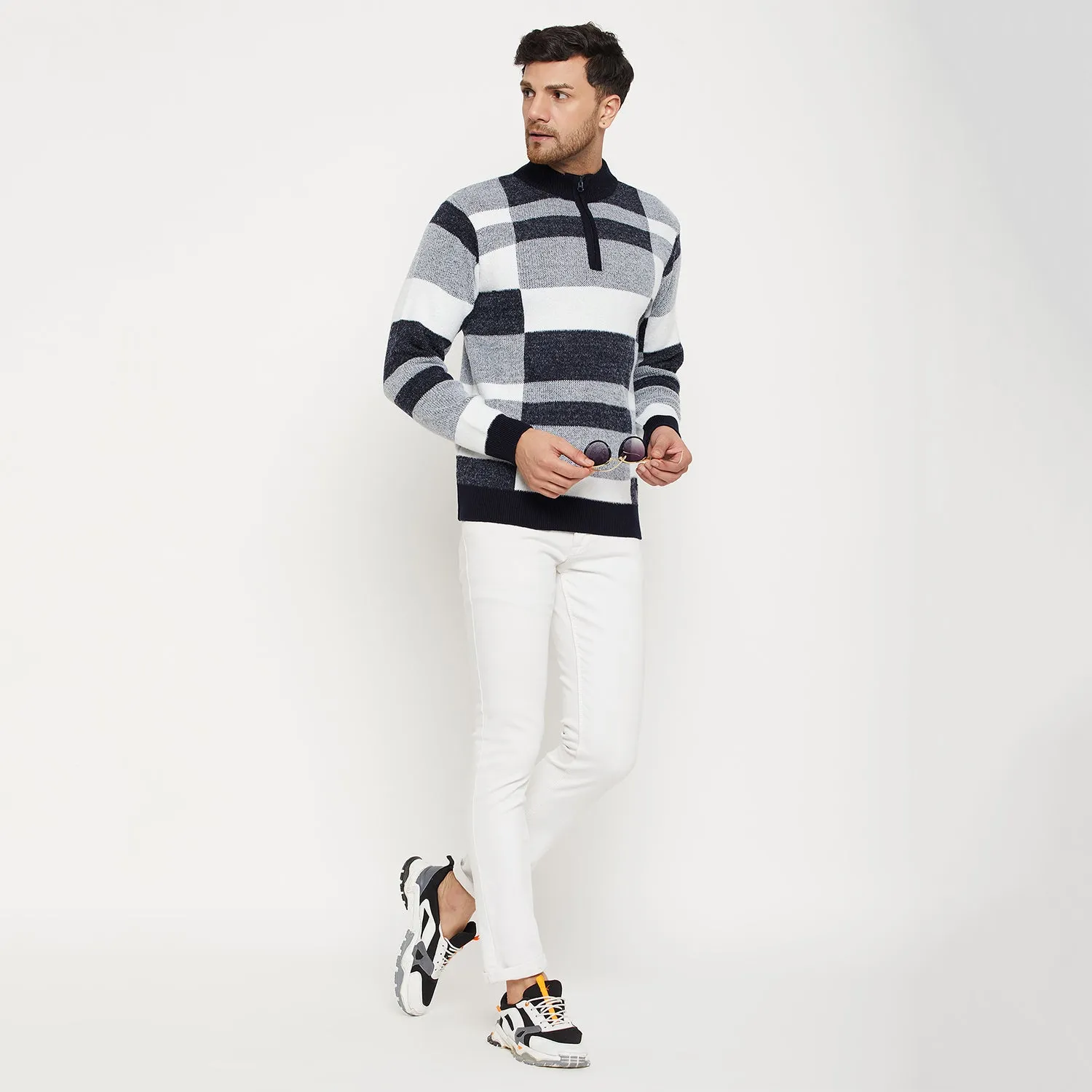 Duke Stardust Men Full Sleeve Half Zip Pullover (SDS2142)