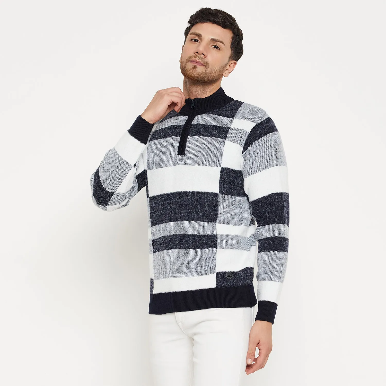 Duke Stardust Men Full Sleeve Half Zip Pullover (SDS2142)