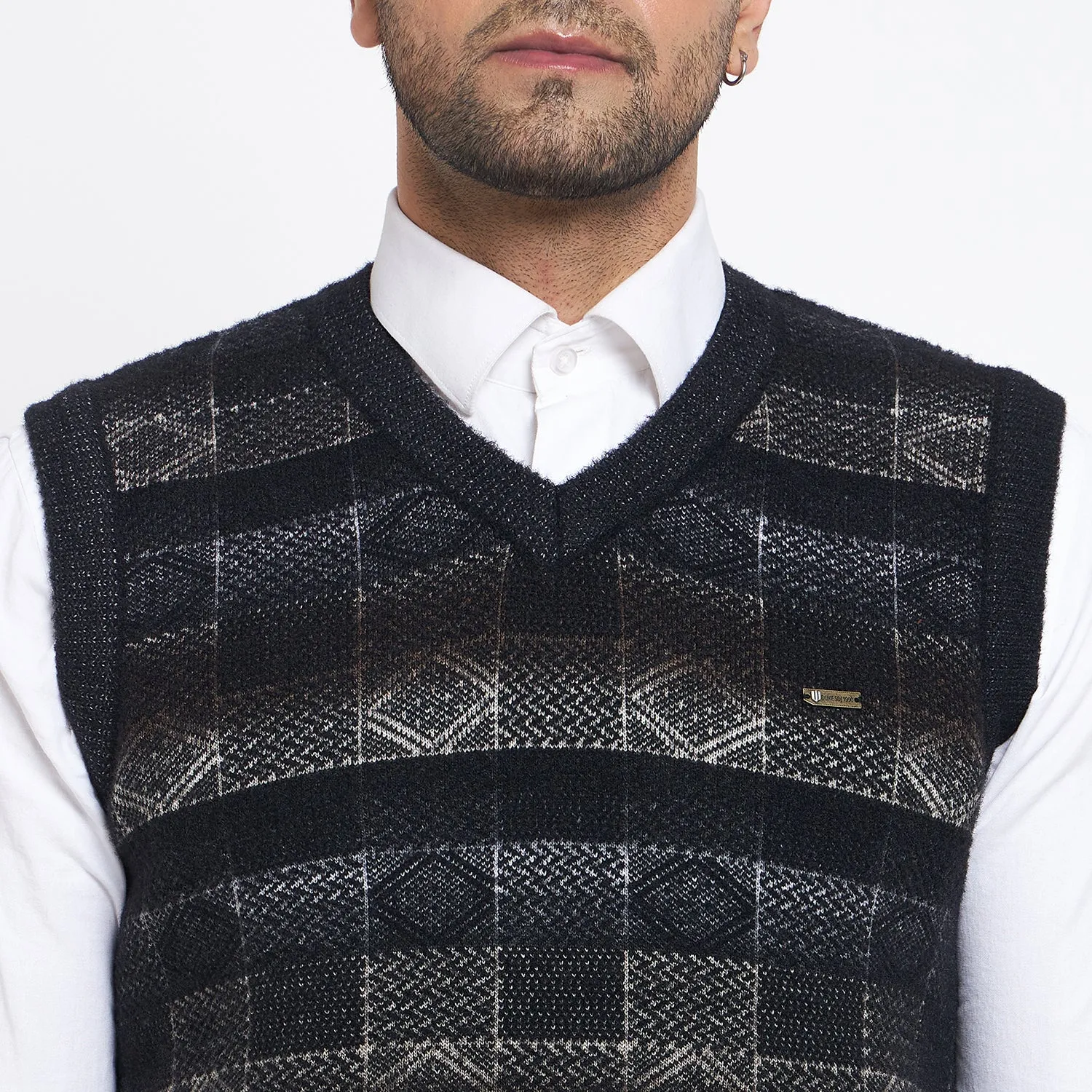 Duke Stardust Men Sleeveless V Neck Sweater (SDS2163)