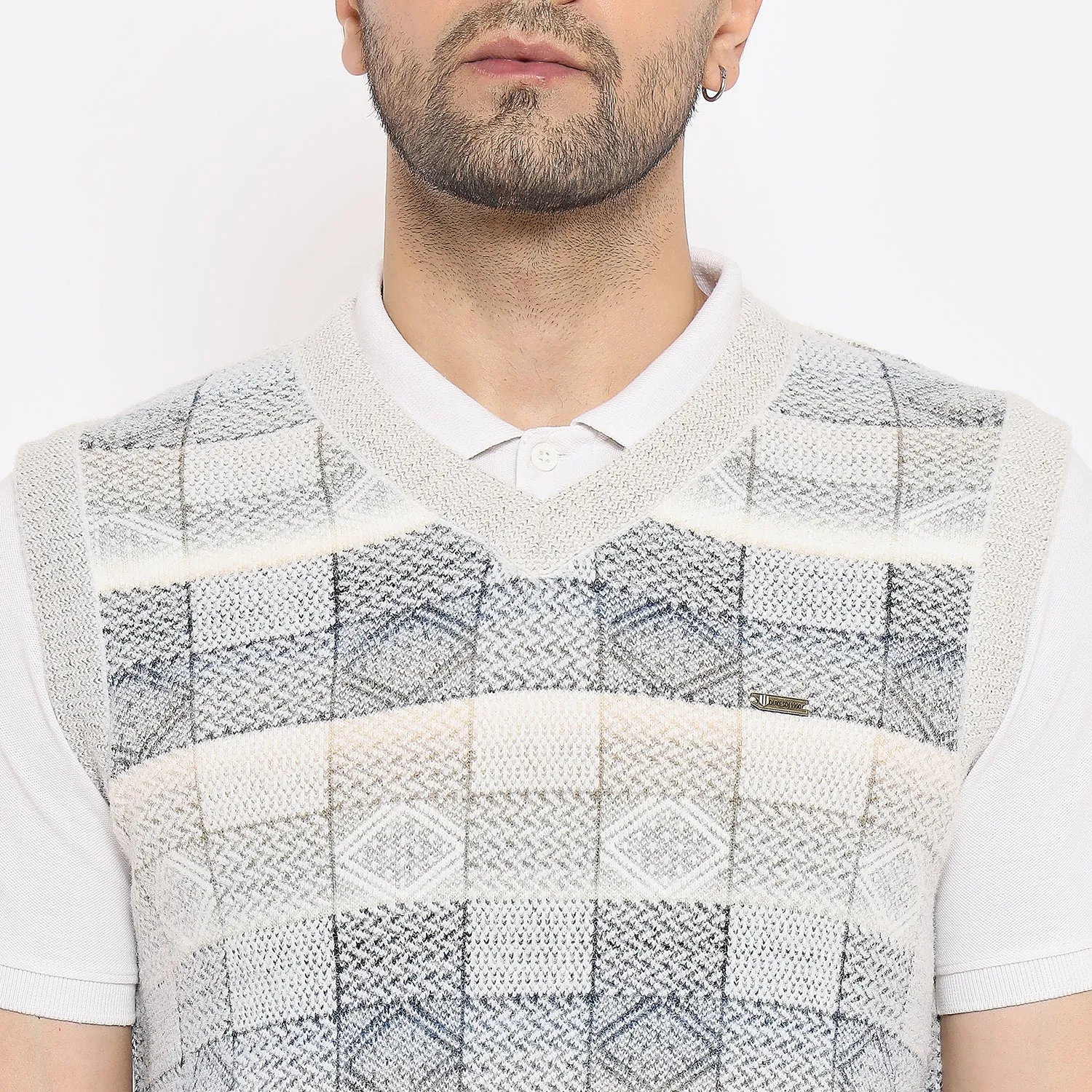 Duke Stardust Men Sleeveless V Neck Sweater (SDS2163)