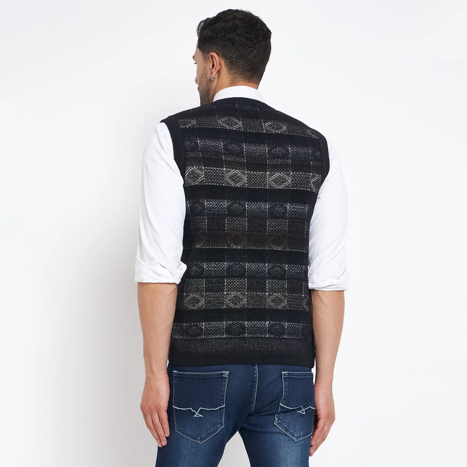 Duke Stardust Men Sleeveless V Neck Sweater (SDS2163)