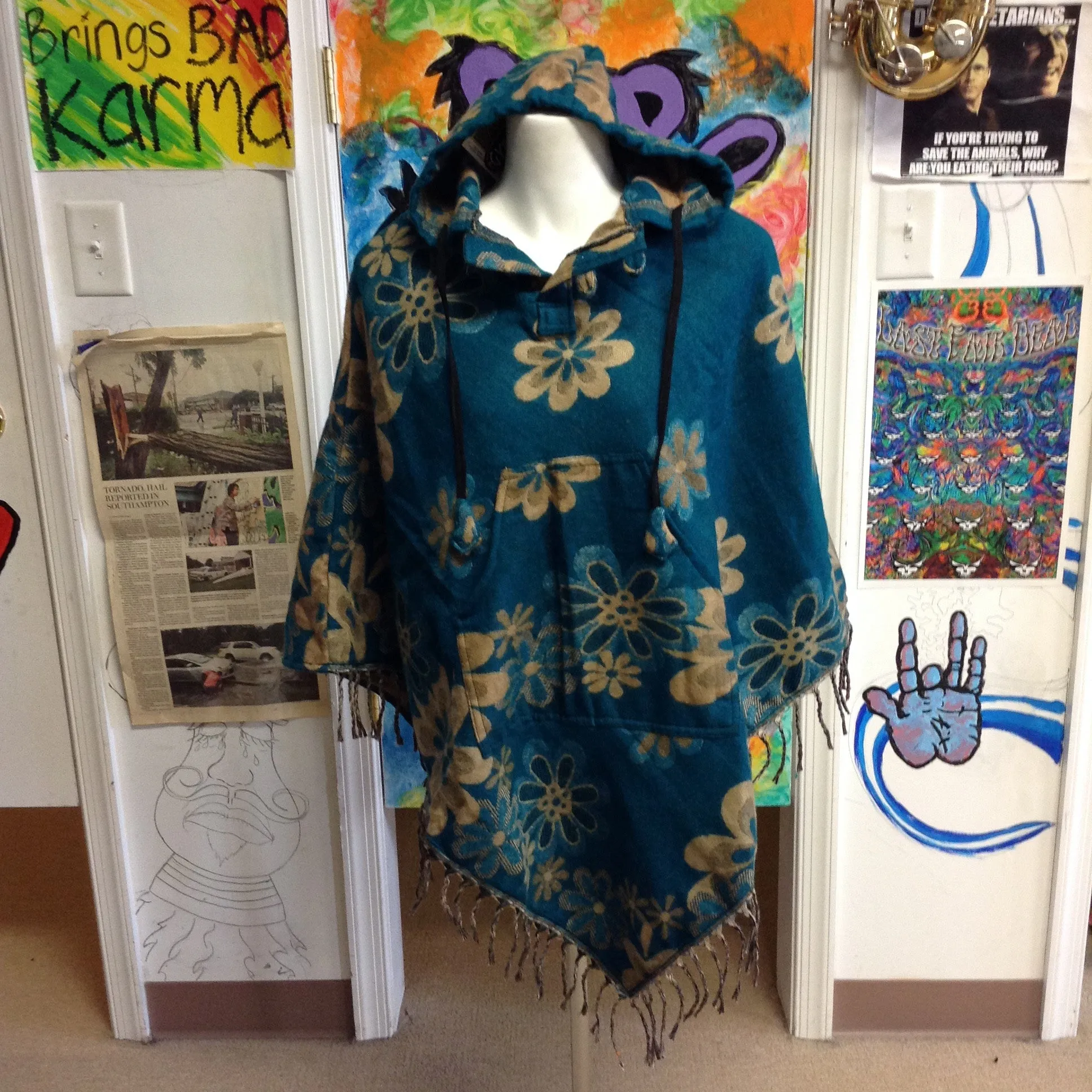 Easy Wind Brushed Womens Poncho