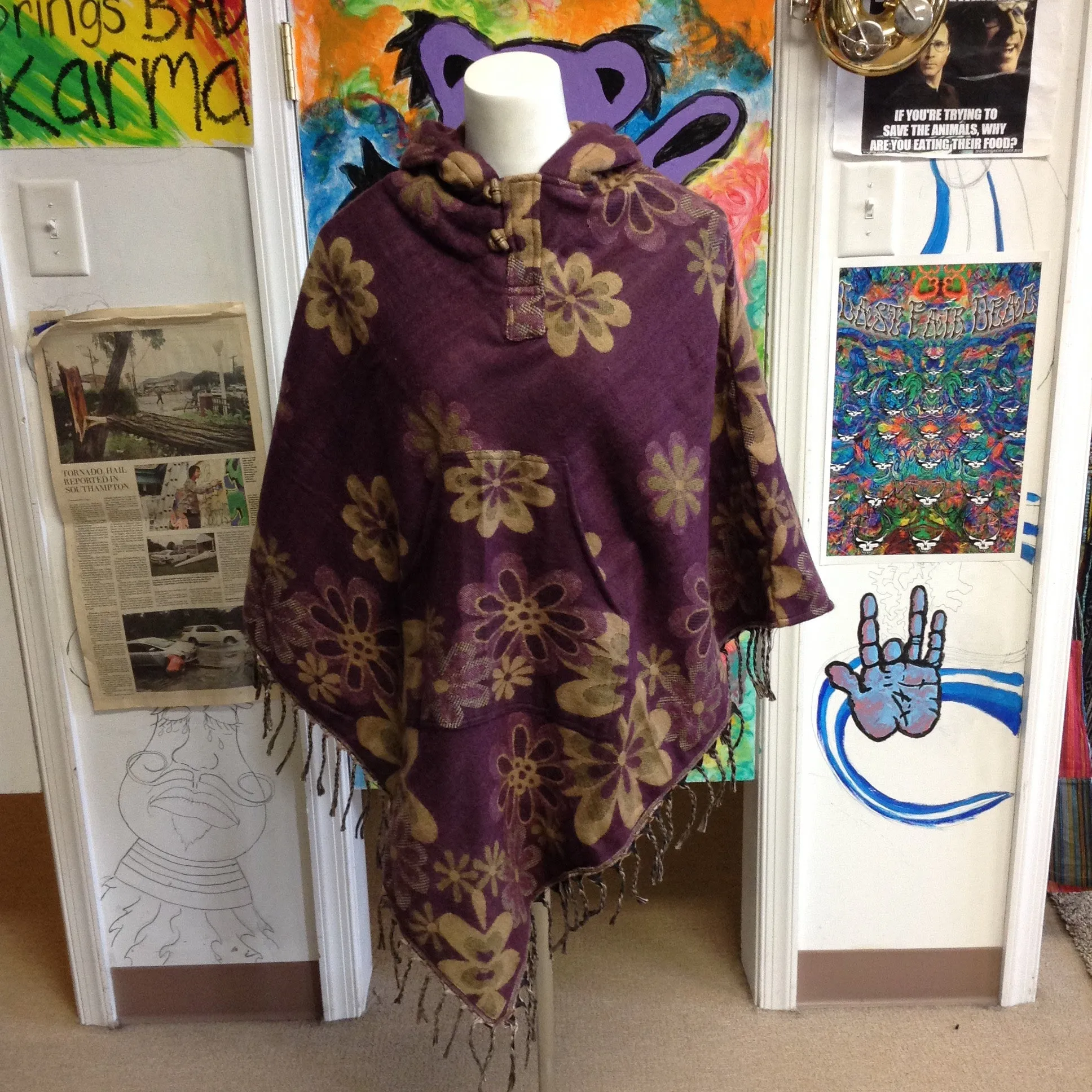 Easy Wind Brushed Womens Poncho