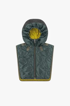 Elements Quilt Zip Hood - Mineral Green / Chartreuse