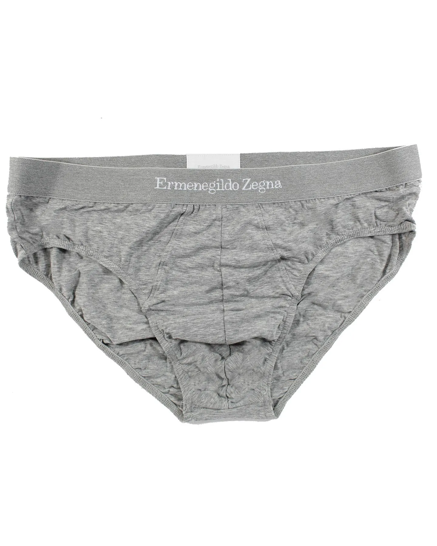 Ermenegildo Zegna Underwear Gray Stretch Cotton Midi Brief XL REDUCED - SALE