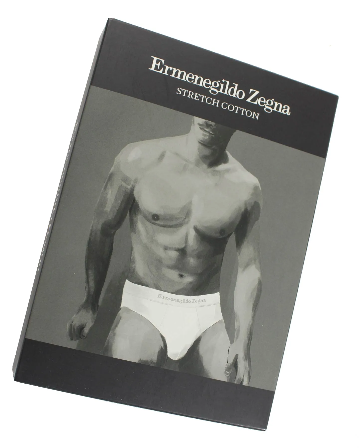 Ermenegildo Zegna Underwear Gray Stretch Cotton Midi Brief XL REDUCED - SALE