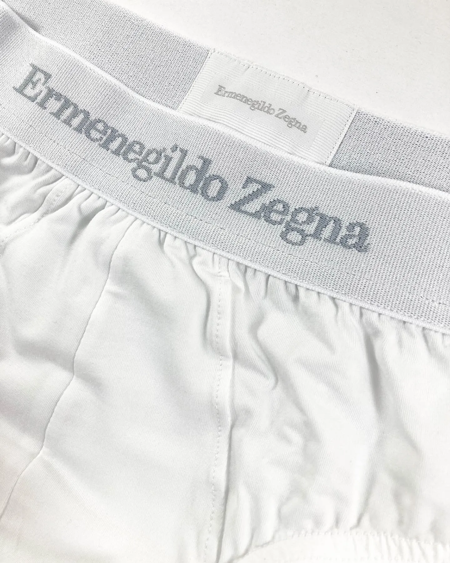 Ermenegildo Zegna Underwear White Stretch Cotton Midi Brief XL - SALE
