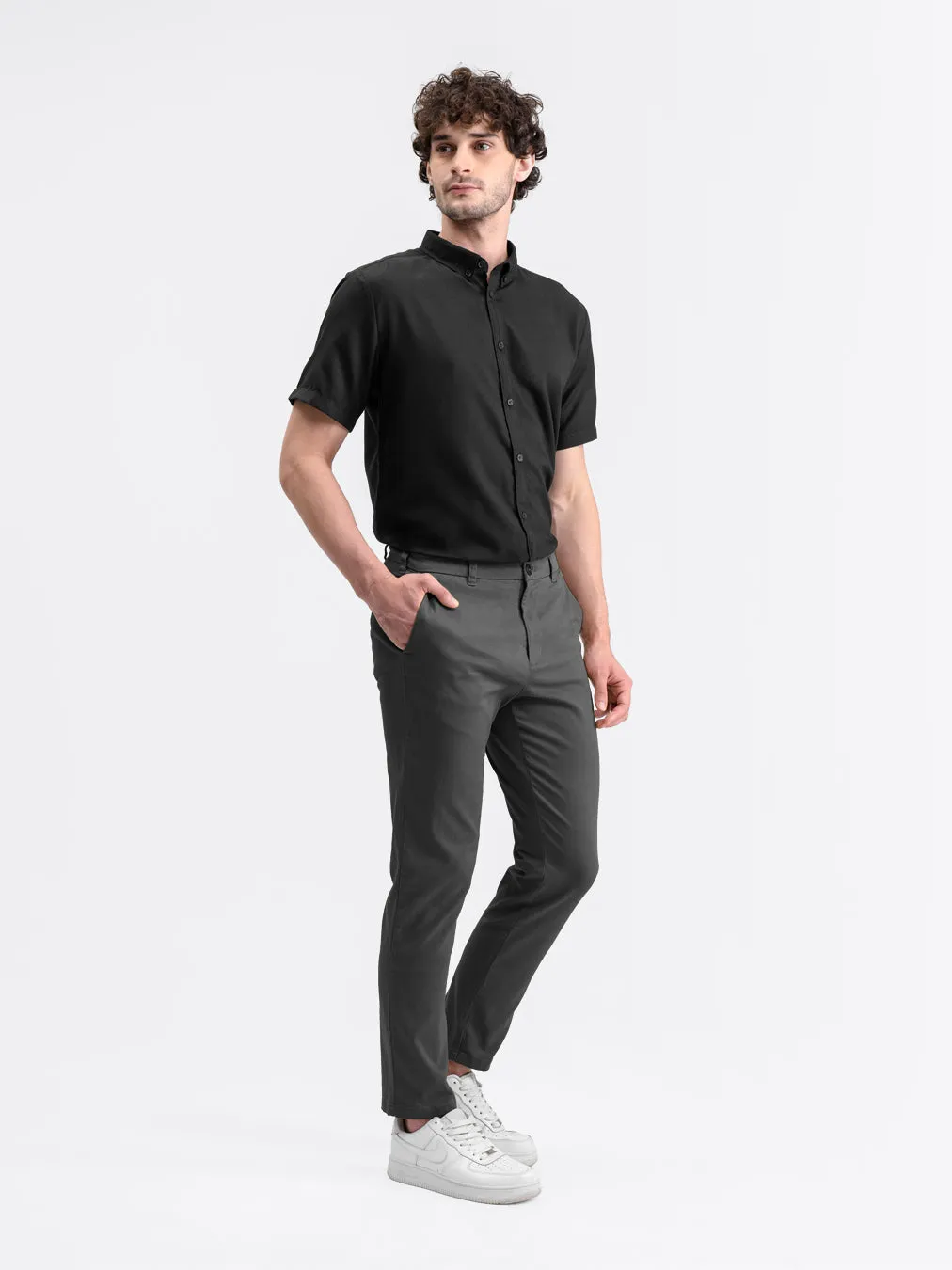 Essential Chino Pants Dark Gray