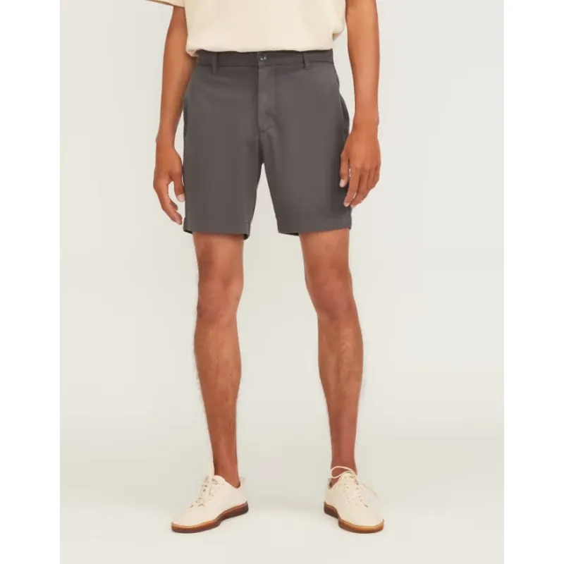 EVERLANE Men's 7” Slim-Fit Performance Chino Shorts Size 32 Slate Grey