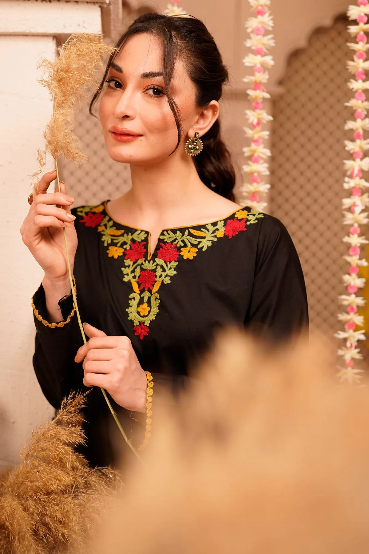 Fahza by Fareeha - Amber - Black - Pure Cotton - 2 Piece