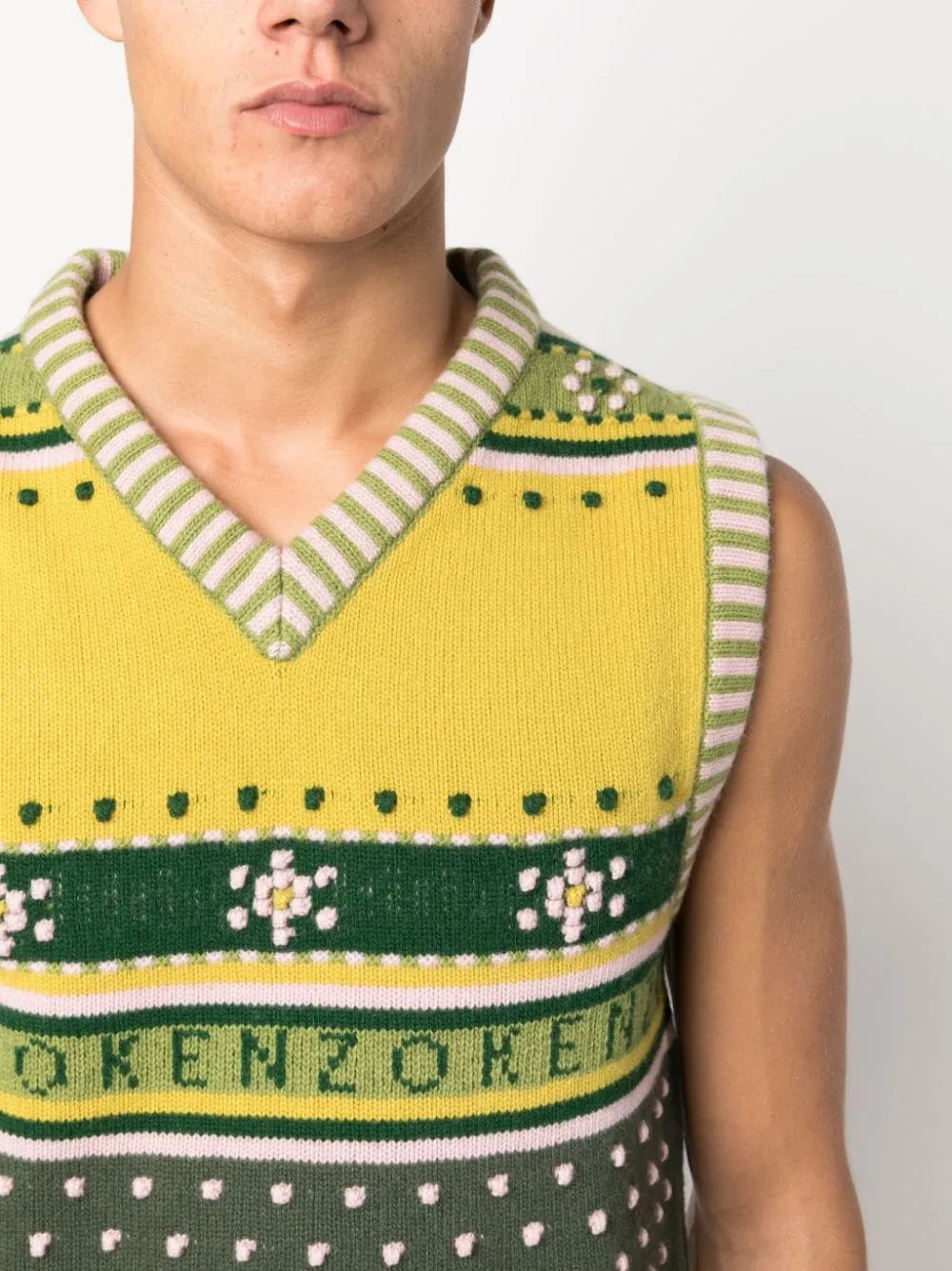 Fairisle knitted jumper vest